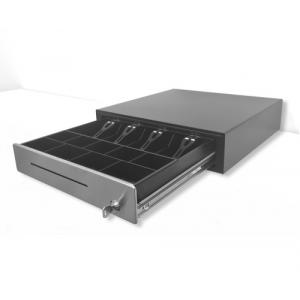 [HPC-16S-BLACK] HPC Telescopic Sliding Cash Drawer 417x417x100mm Reinforced 9 Coins/4 Notes 3-pos. Keylock